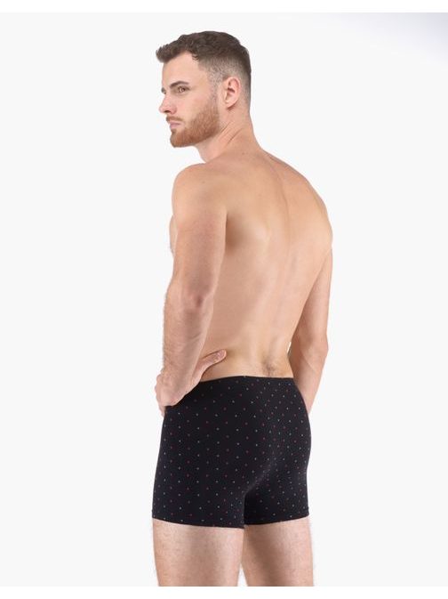 Trendy černé vzorované pánské boxerky