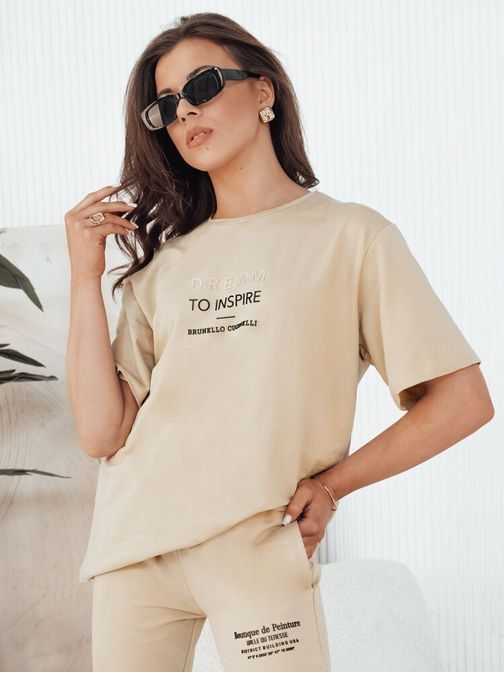 Dámská stylová béžová tepláková souprava Sipan