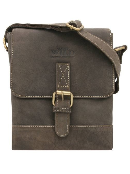 Moderní kožená taška WILD v hnědé barvě
