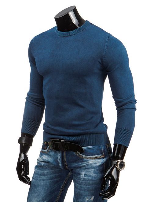 Jednoduchý moderní tmavě modrý svetr