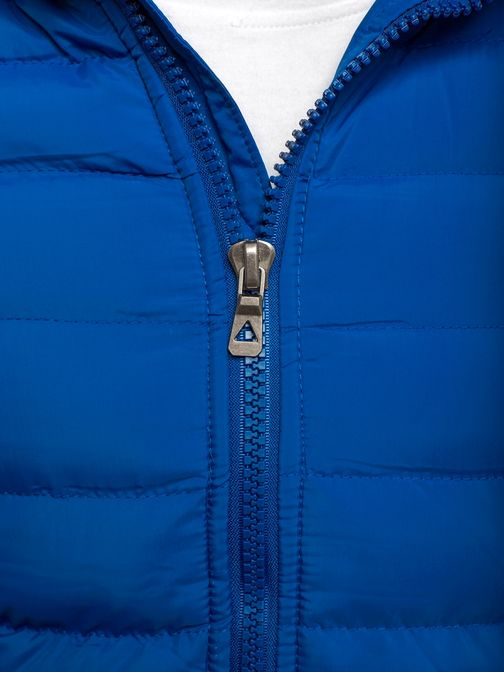 Modrá pánská prošívaná bunda s kapucí J.BOYZ 1011K