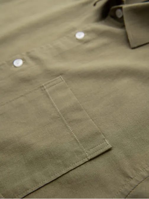 Pánská košile Casual olive V6 shss-0167