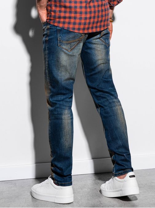 Módní stylové modré džíny P860