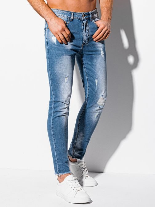 Trendové modré džíny P1066