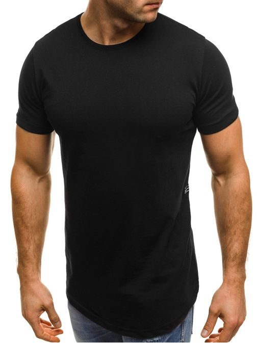 Klasické černé pánské tričko OZONEE B/181227