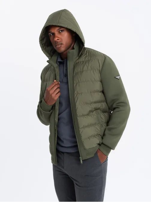 Olivová bomber trendy bunda V3 JALP-0140