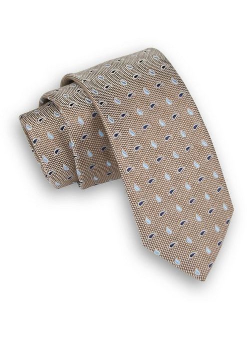 Originální vzorovaná kravata hnědá