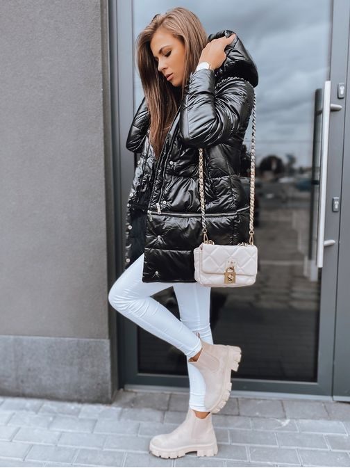 Neobyčejná dámská bunda Shanee Premium v černé barvě