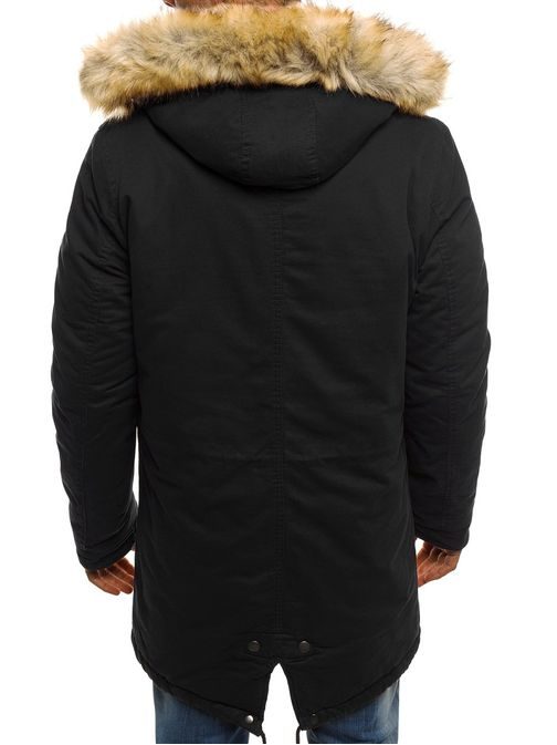 Černá zimní pánská bunda AK-CLUB YL002