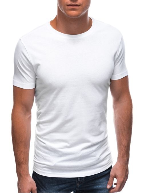 Bílé bavlněné tričko s krátkým rukávem TSBS-0100