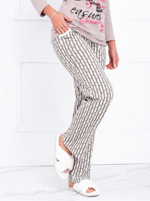 Béžové dámské trendy pyžamo ULR140