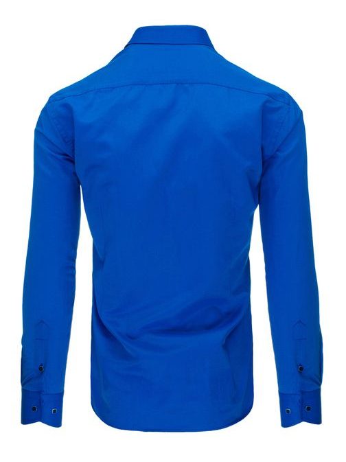 Moderní společenská modrá pánská košile