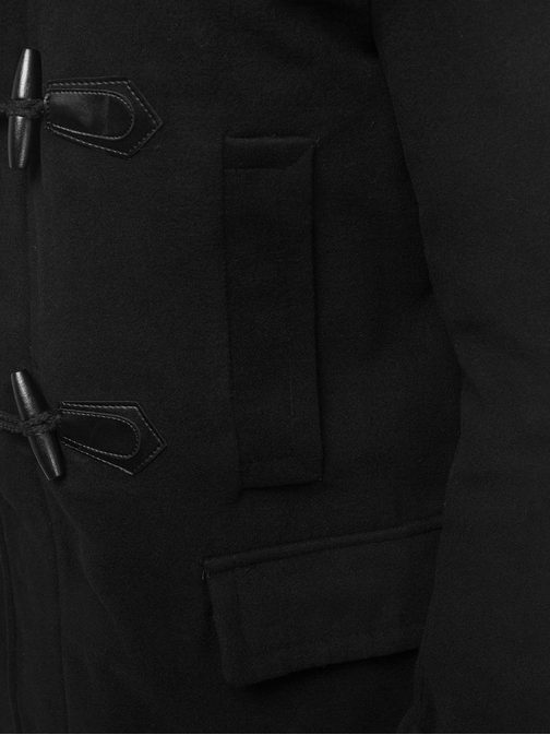 Originální černý pánský kabát O/88870
