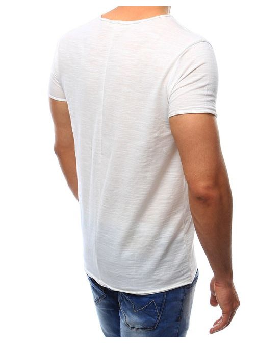 Bílé trendy tričko s kapsou