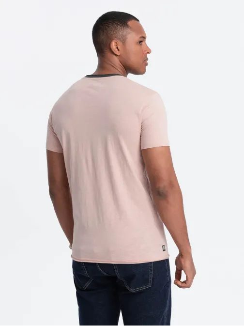 Trendy růžové tričko bez potisku V5 TSCT-22SS-004