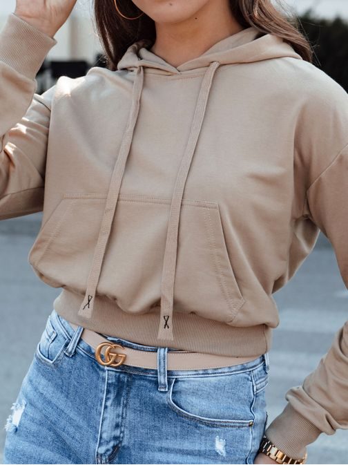 Trendy dámská světle hnědá mikina Trendhood