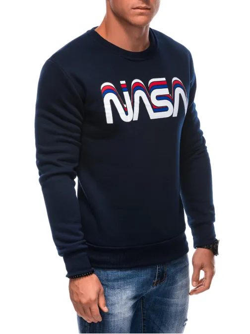 Tmavě modrá mikina s nápisem NASA B1686