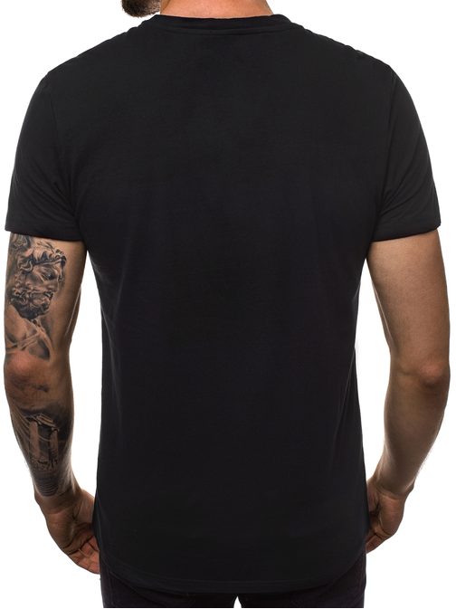 Komfortní černé pánské tričko JS/S02