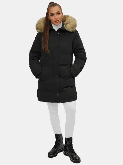 Jedinečná dámská zimní bunda v černé barvě JS/M781/392