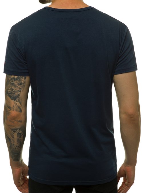 Stylové granátové tričko s potiskem PERFECTS JS/SS10908Z