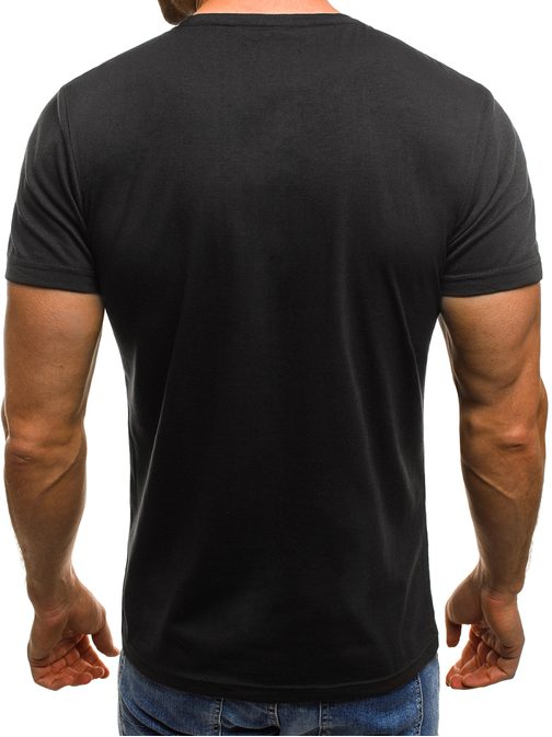 Černé pánské tričko SUPER HOT OZONEE JS/SS506