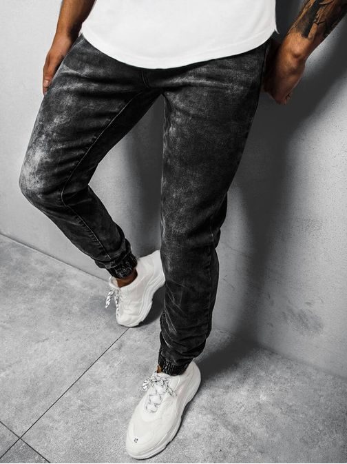 Stylové černé jogger džíny O/TF064Z