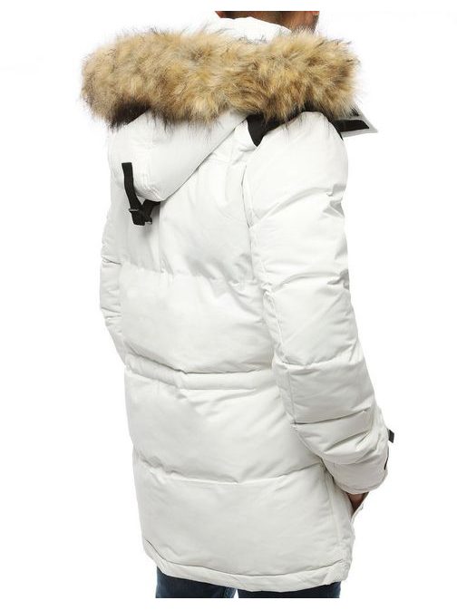 Zimní bunda v bílé barvě