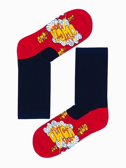 Červené pánské ponožky OMG U124
