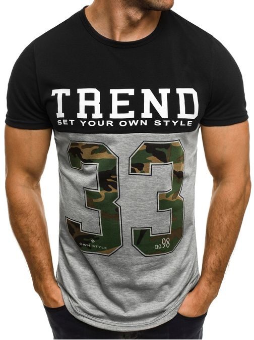 Černé tričko TREND pro pány J.STYLE SS117