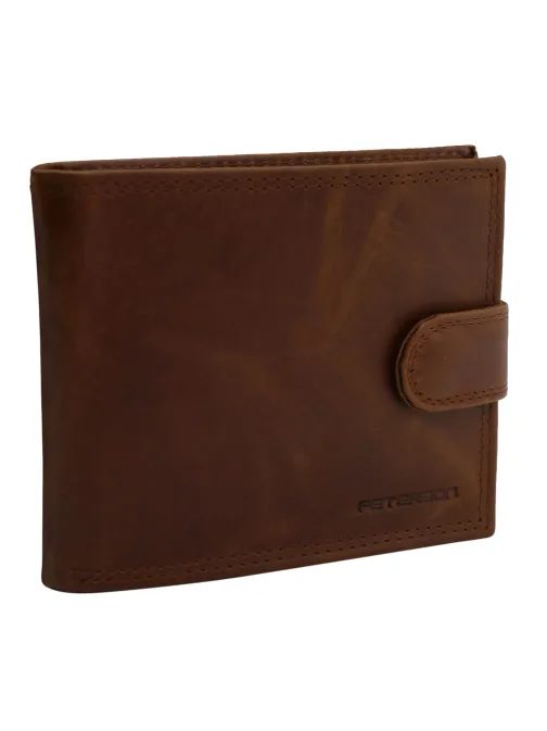 Hnědá kožená pánská peněženka Peterson