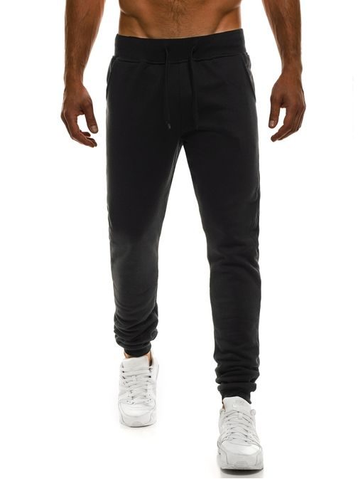 Jednoduché černé sportovní joggery J.STYLE KK01