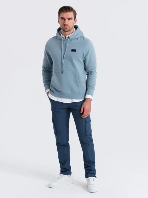 Tmavě modré pánské sportovní kalhoty v4 om-pacg-0196