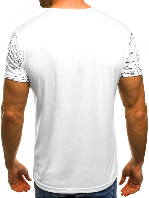 Bílé tričko s doplňky OZONEE JS/SS329