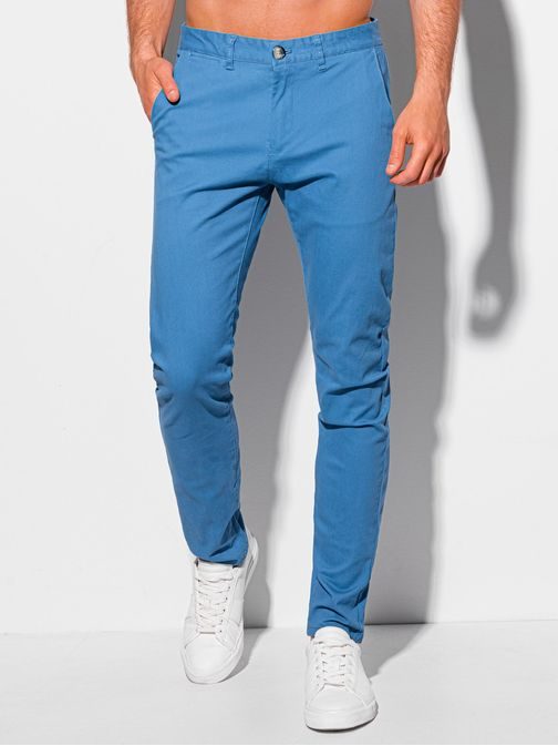 Elegantní chinos kalhoty v modrém provedení P1089