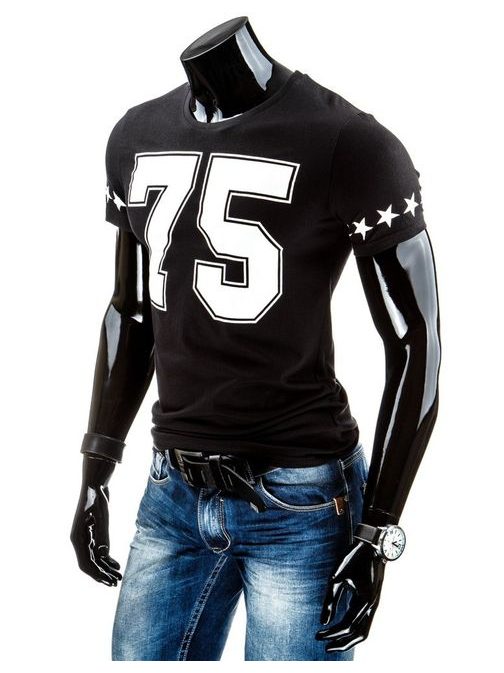 Sportovní pánské triko černé barvy