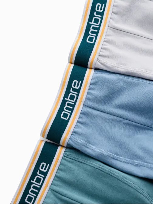 Modré stylové boxerky unbo-0110 (3ks)