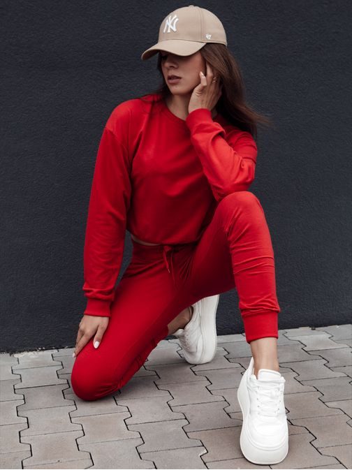 Dámská červená mikina v jednoduchém provedení Casualvibe