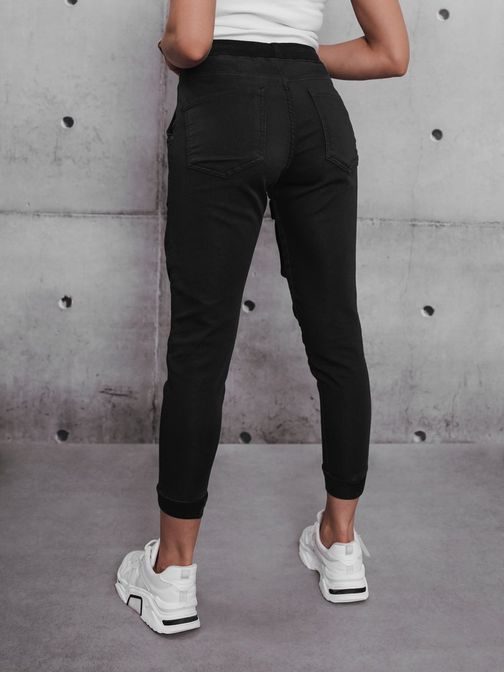 Trendové černé dámské kalhoty Locca