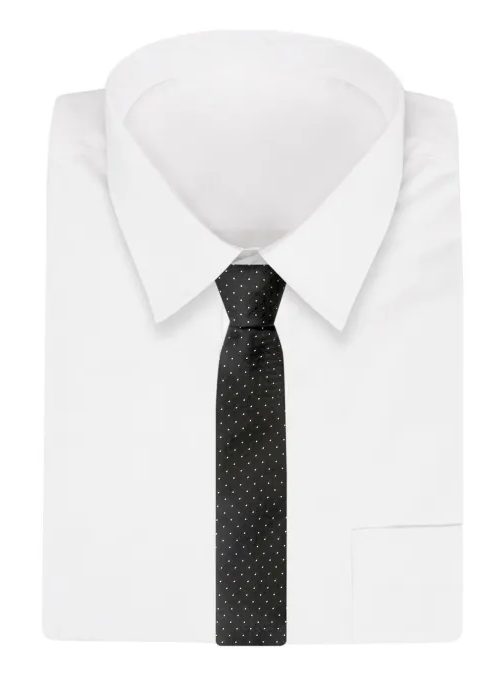 Vzorovaná pánská kravata v černé barvě