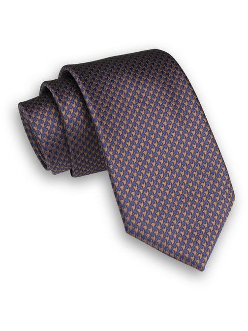 Elegantní hnědo granátová kravata