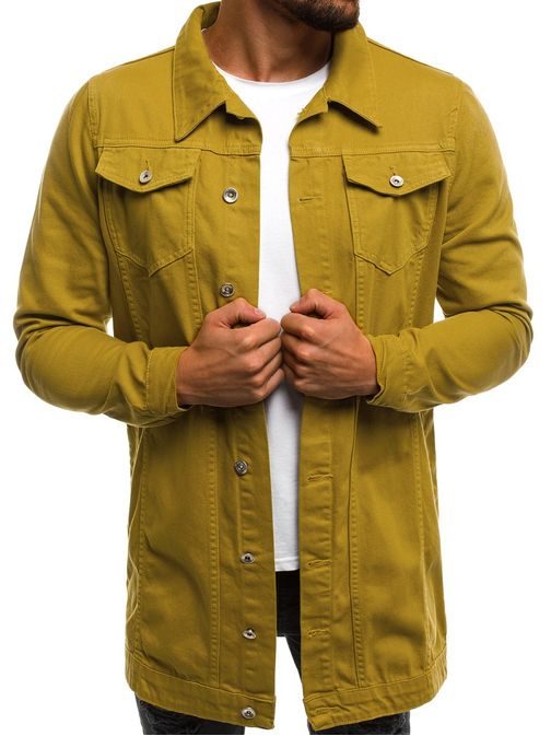 Žlutá prodloužená džínová bunda OT/2038K/8