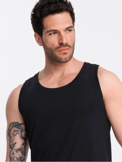 Jednoduché černé tílko V3 TSBT-0192