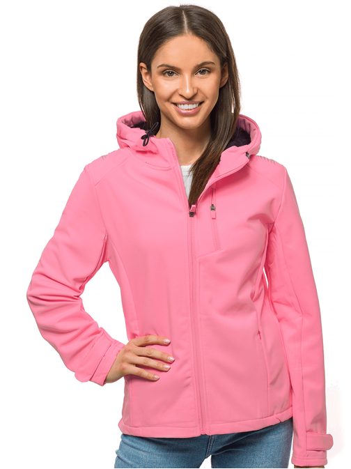Trendová světle růžová dámská softshellová bunda JS/KSW6003