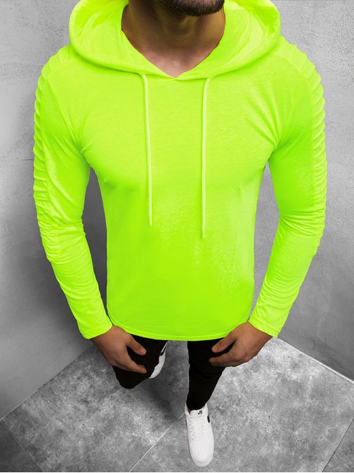 Moderní neonově-zelené tričko s dlouhým rukávem MECH/2148TZ