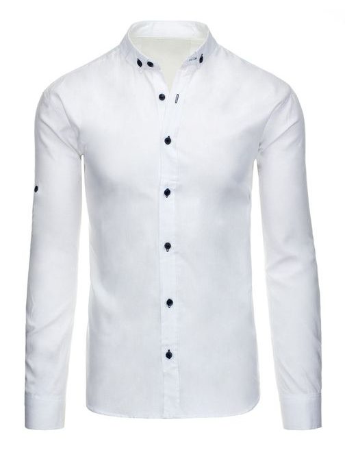 Elegantní bílá pánská košile s dlouhým rukávem