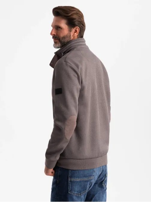Trendy popelavá bomber bunda V2 JANP-0154