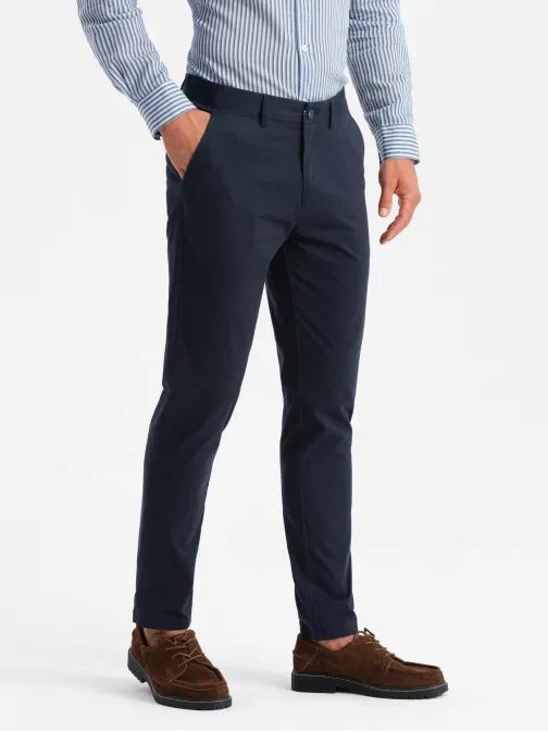 Chinos tmavě modré kalhoty klasického střihu V4 PACP-0183