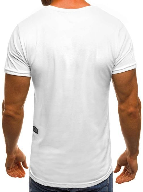 Bílé módní tričko OZONEE MECH/2088T