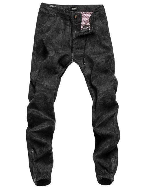 Stylové jogger kalhoty tmavě šedé XZX-STAR 8739