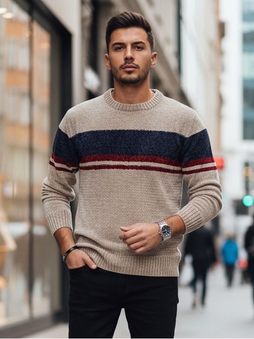 Jedinečný tlustý béžový svetr